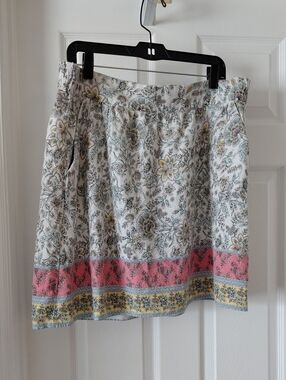 Loft Outlet Linen Blend Skirt Large